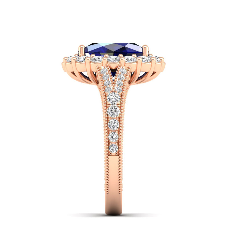 14K Rose Gold - Sapphire