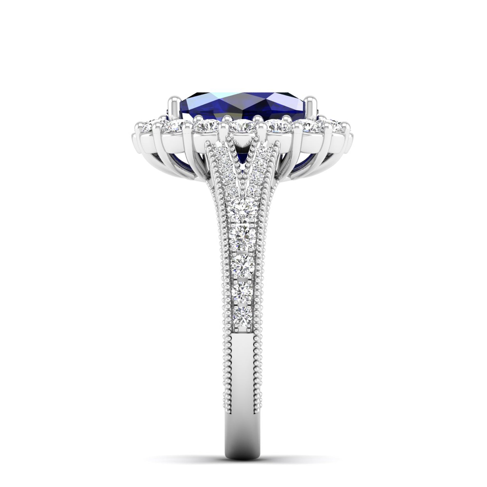 14K White Gold - Sapphire