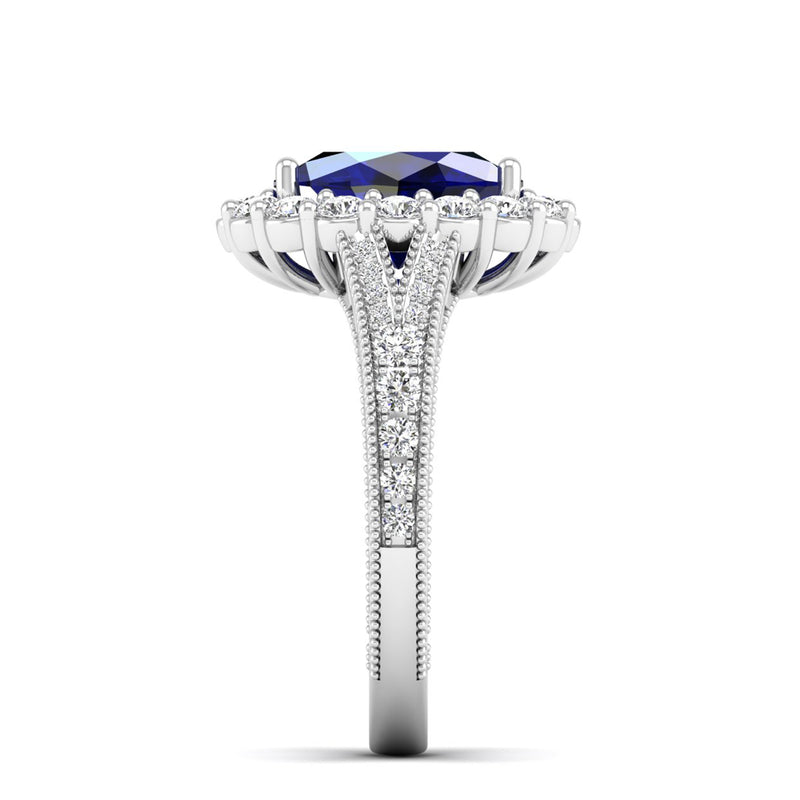 14K White Gold - Sapphire