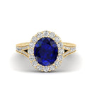14K Yellow Gold - Sapphire