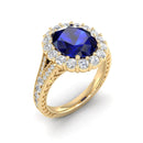 14K Yellow Gold - Sapphire