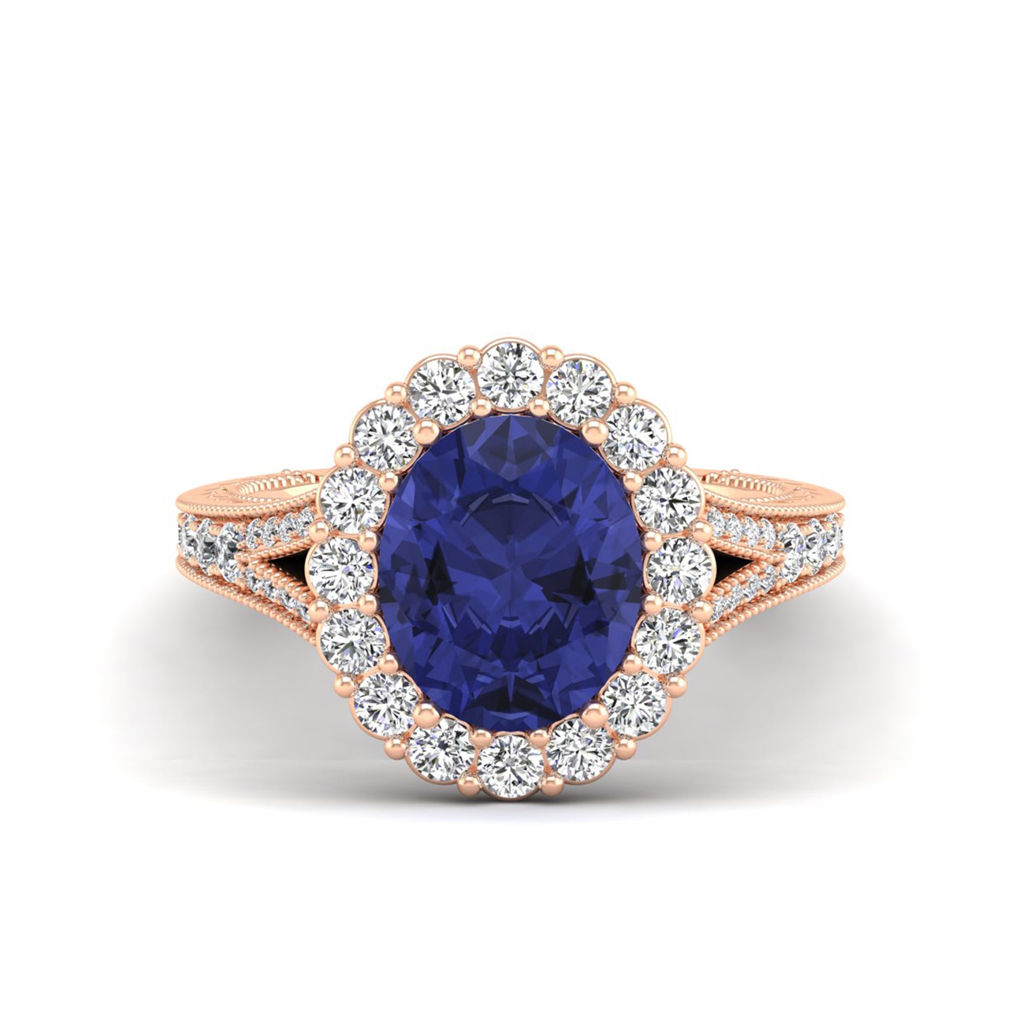 14K Rose Gold - Tanzanite