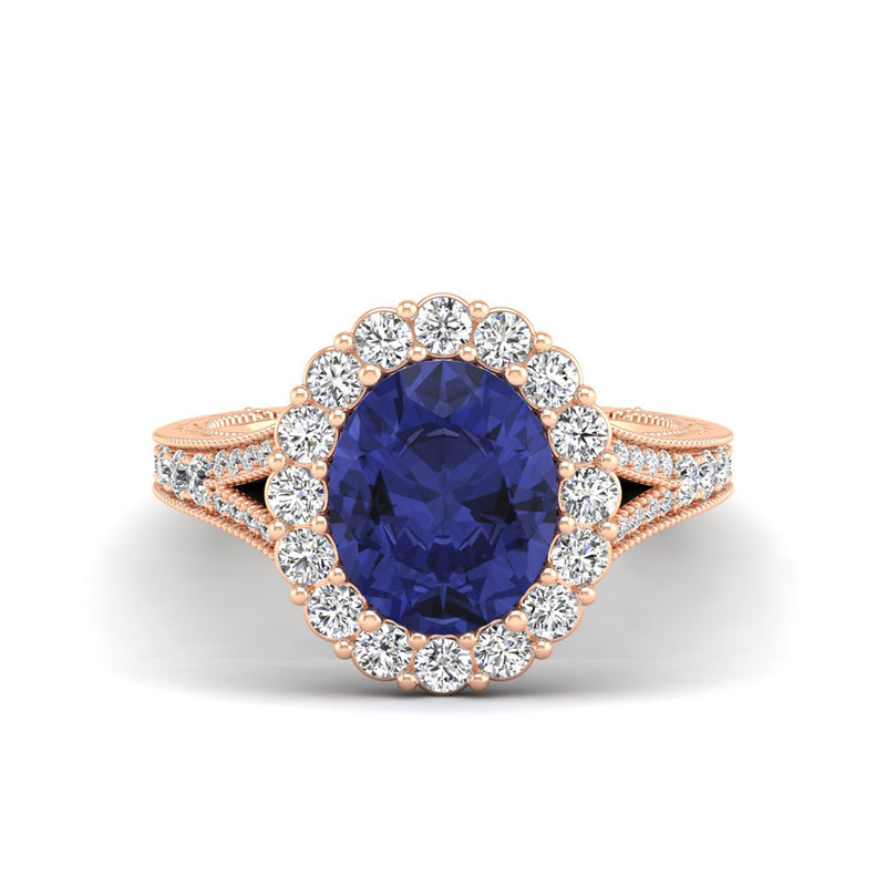 14K Rose Gold - Tanzanite