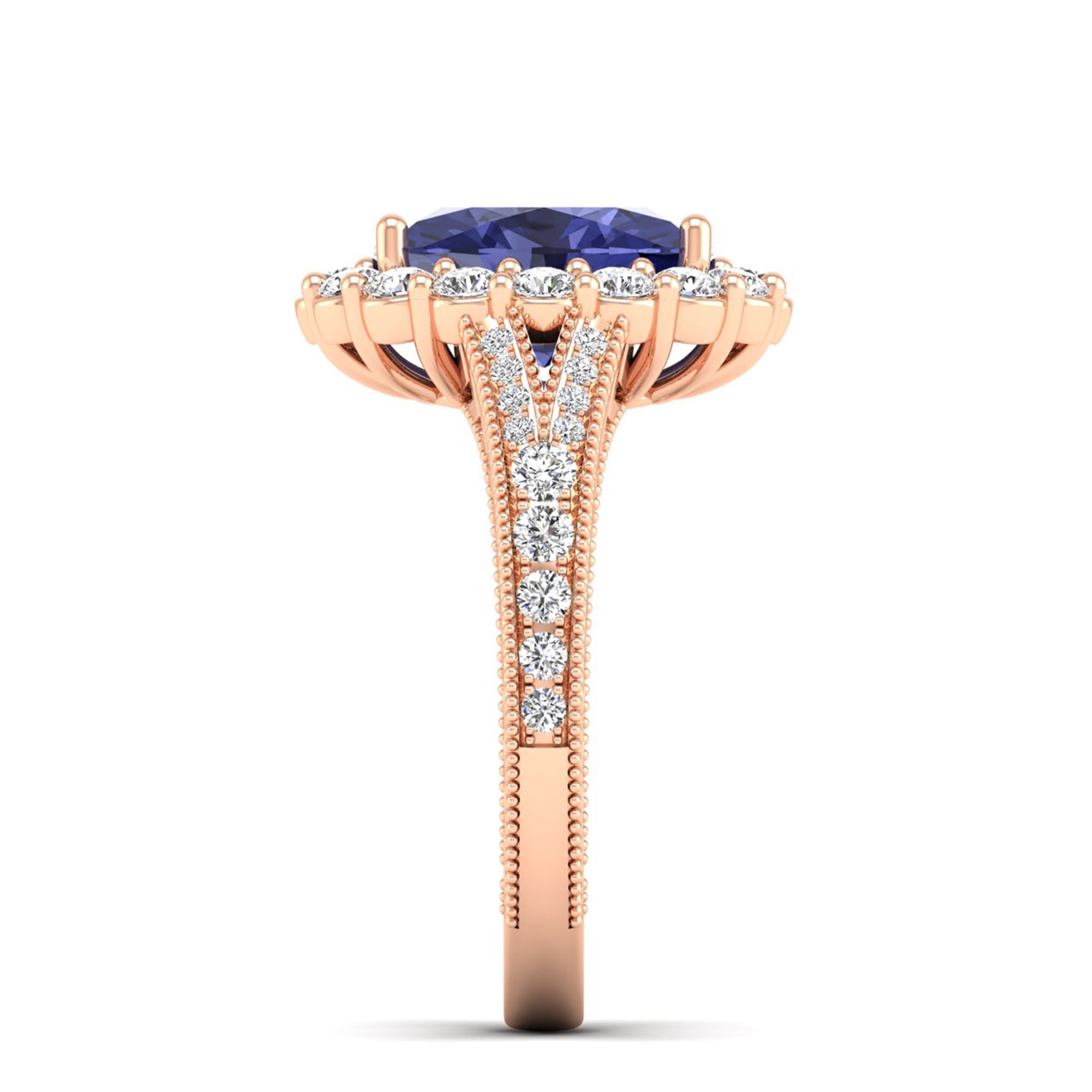 14K Rose Gold - Tanzanite