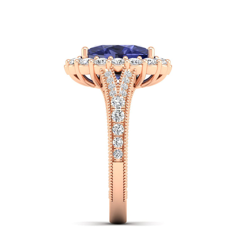 14K Rose Gold - Tanzanite