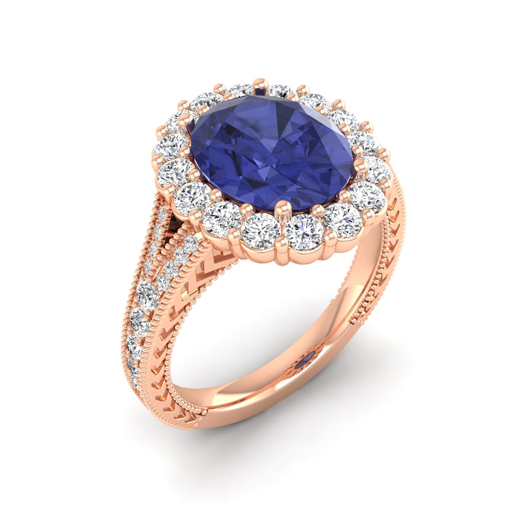 14K Rose Gold - Tanzanite
