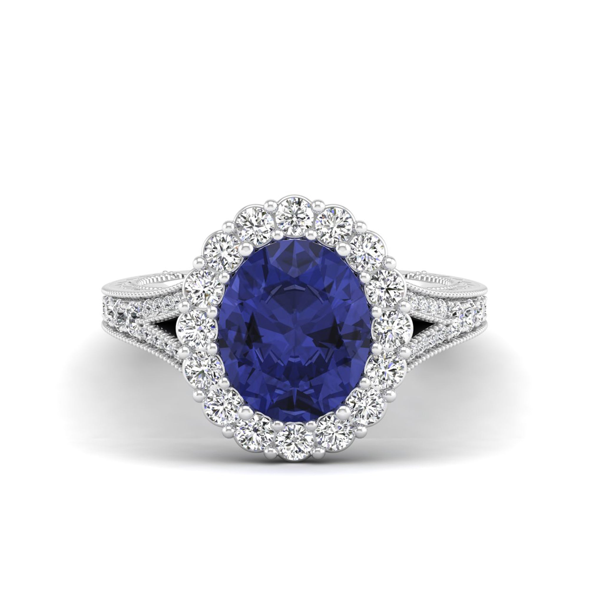 14K White Gold - Tanzanite