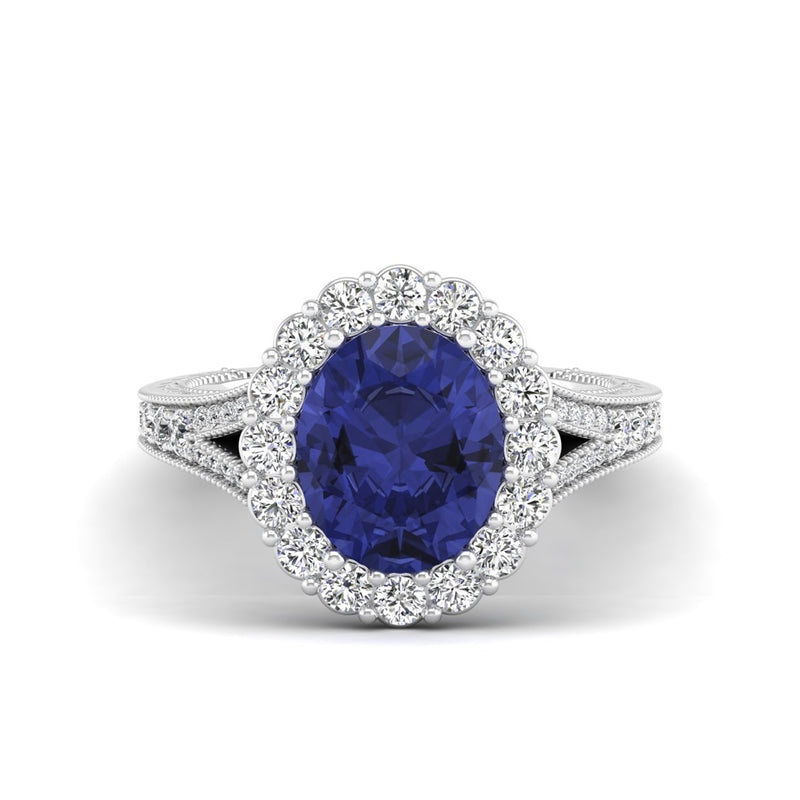 14K White Gold - Tanzanite