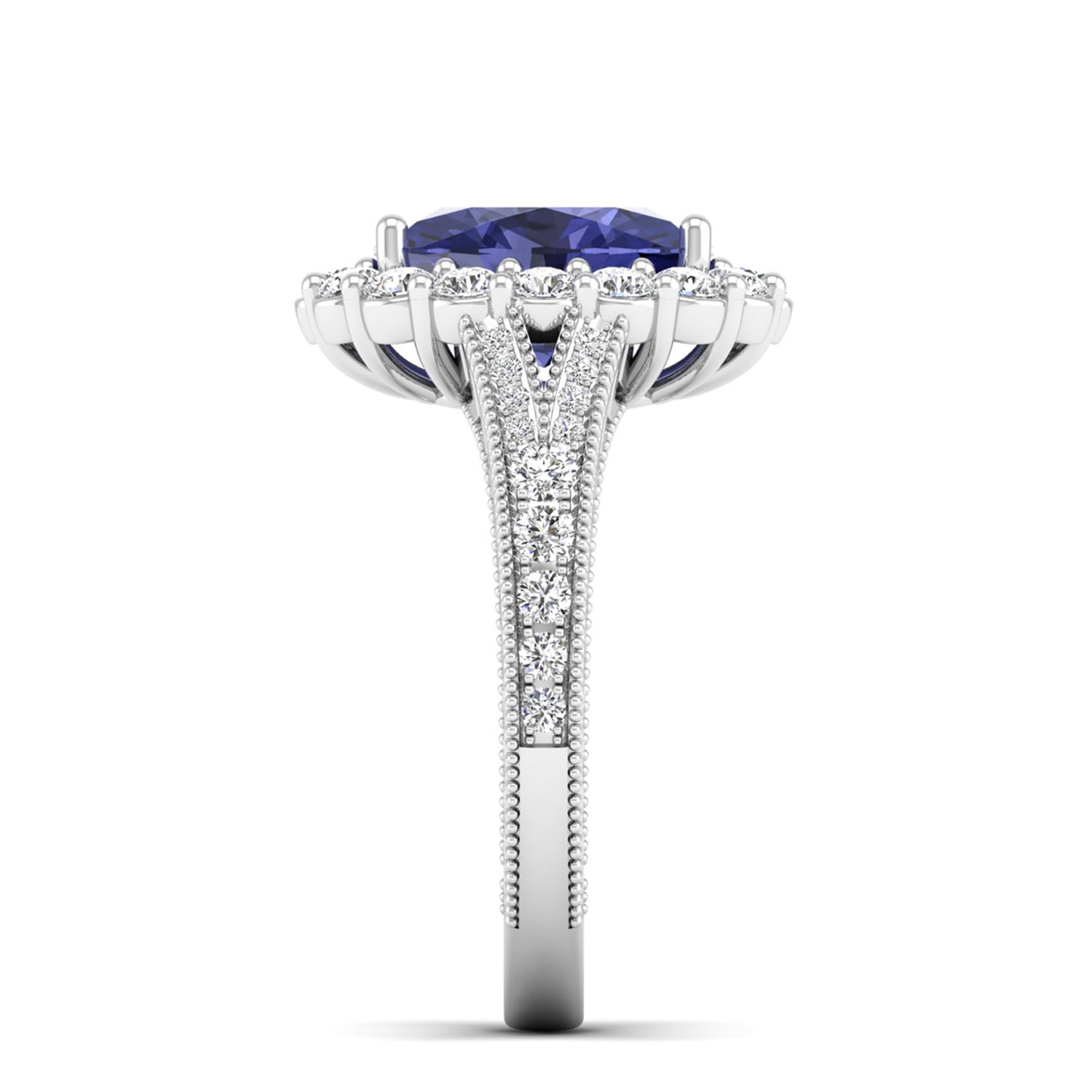 14K White Gold - Tanzanite