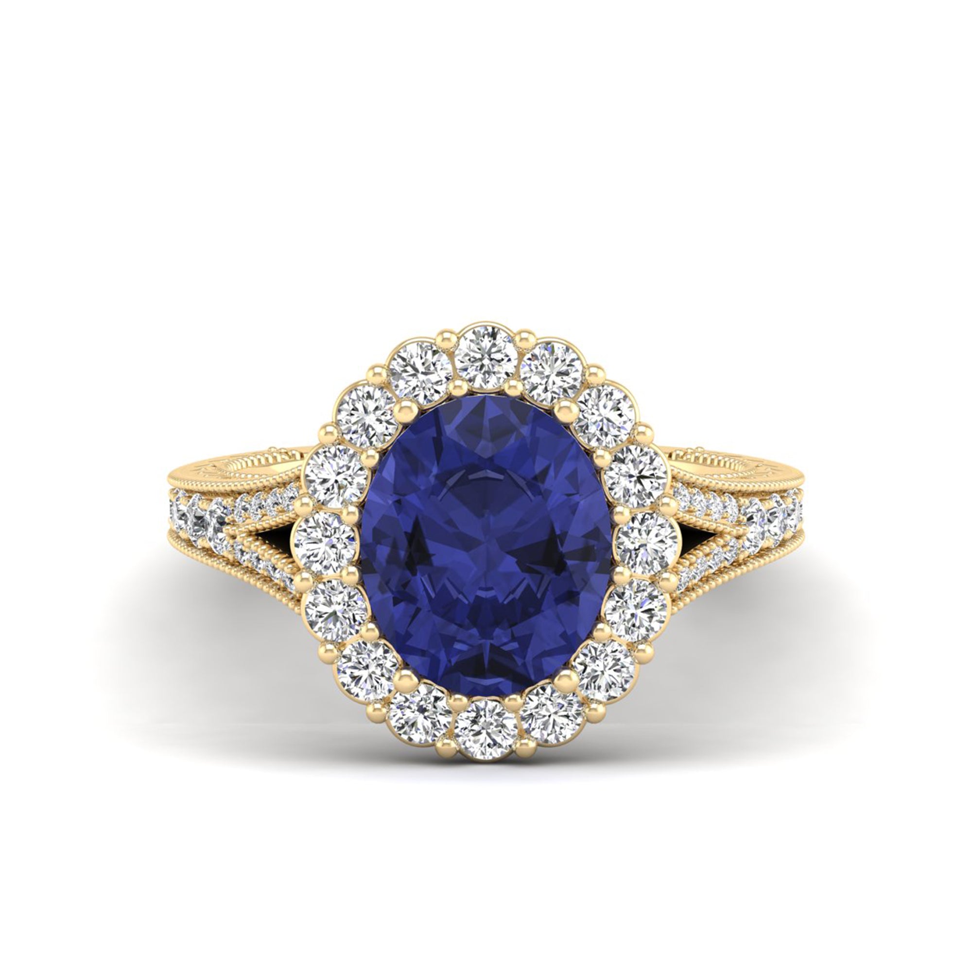 14K Yellow Gold - Tanzanite