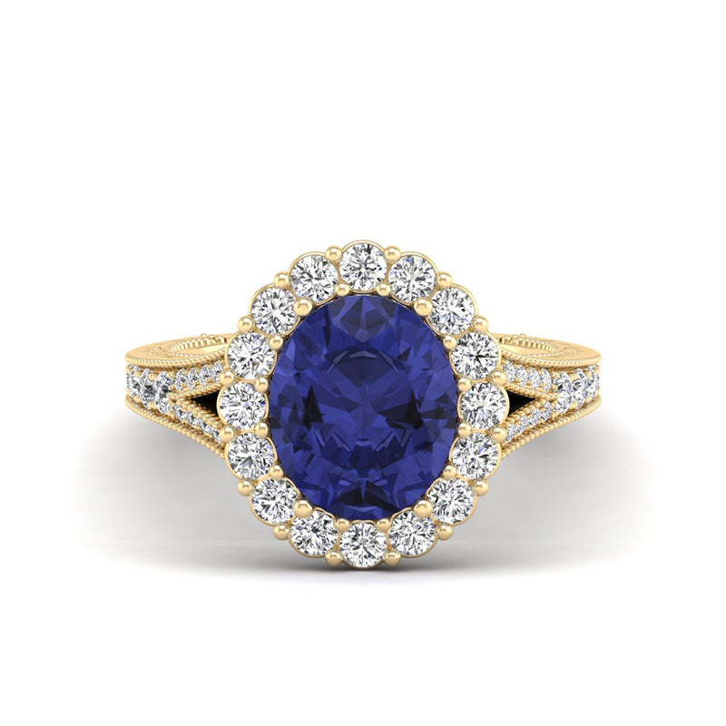 14K Yellow Gold - Tanzanite