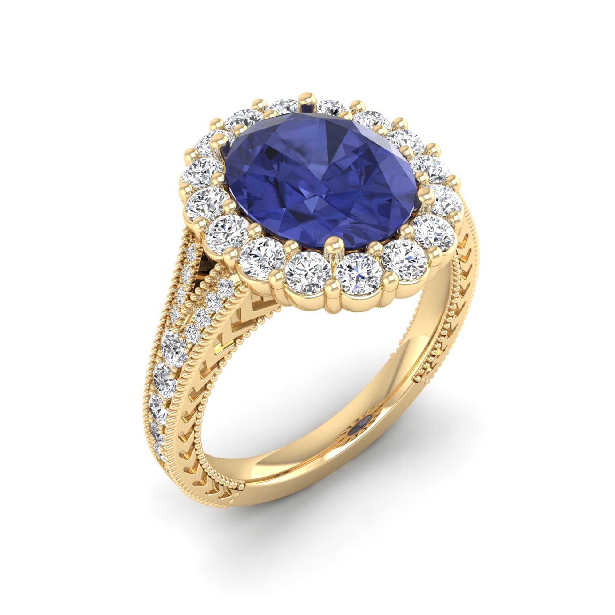 14K Yellow Gold - Tanzanite