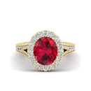 14K Yellow Gold - Ruby