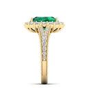 14K Yellow Gold - Emerald
