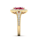 14K Yellow Gold - Ruby
