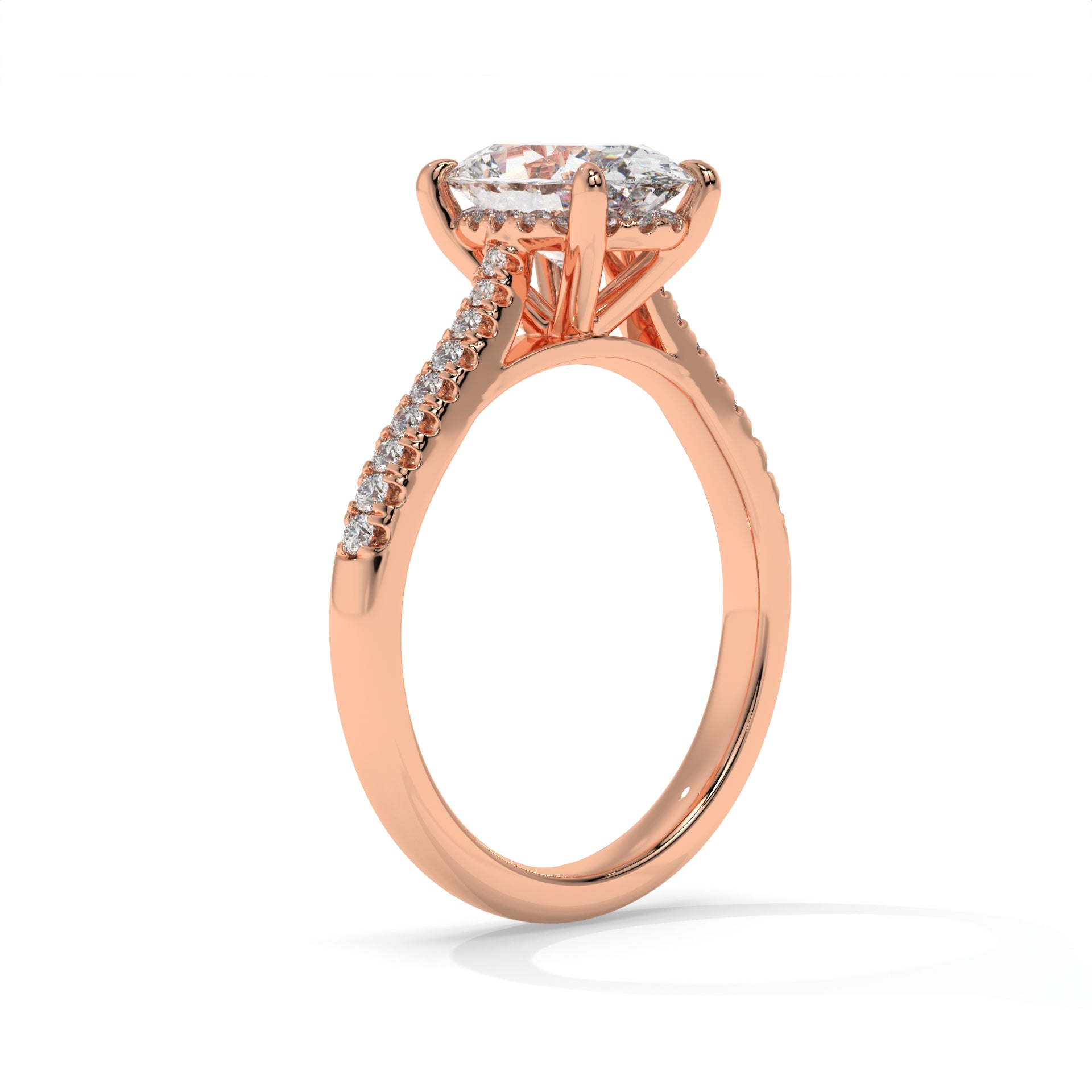 14K Rose Gold - Oval