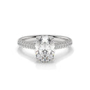 14K White Gold - Oval