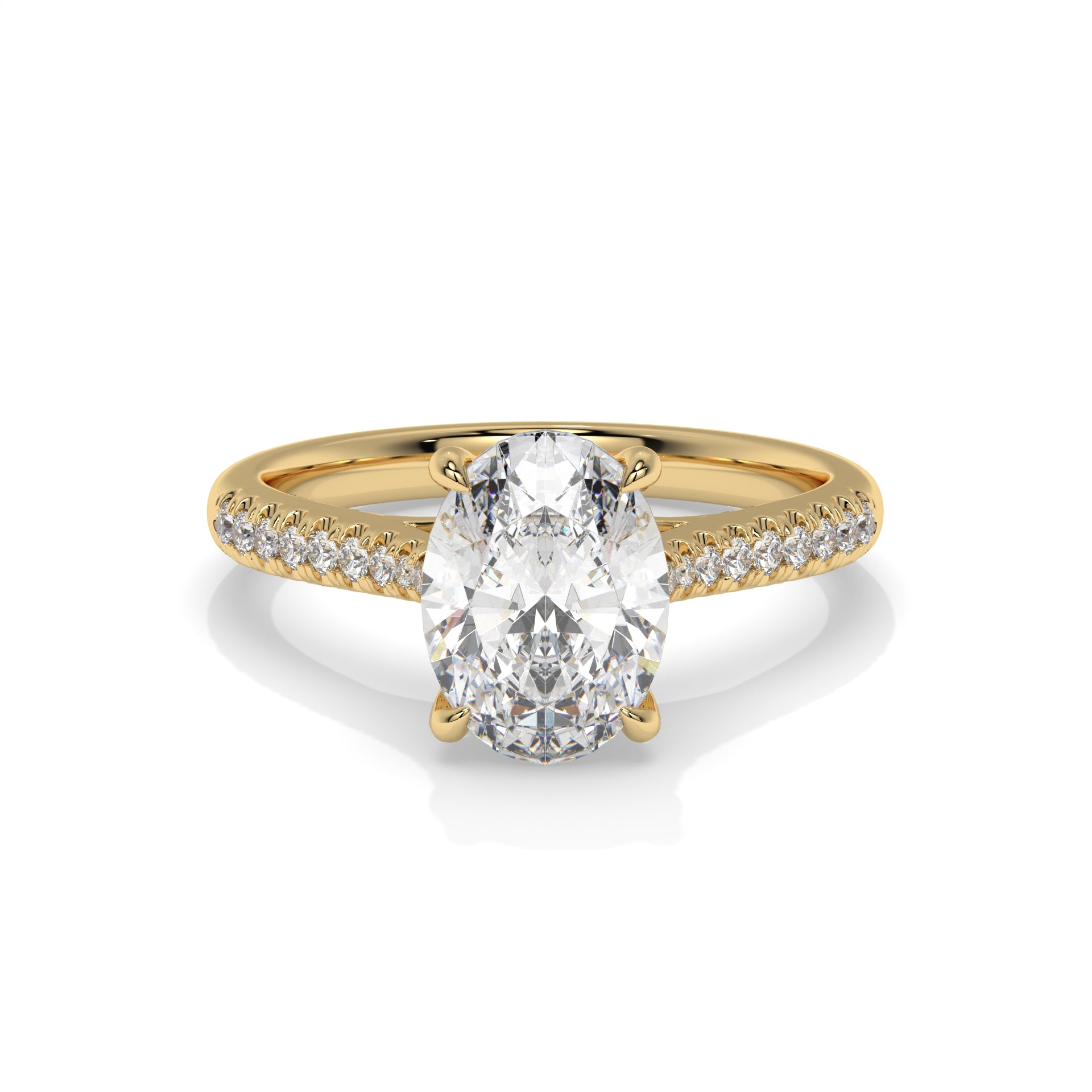 14K Yellow Gold - Oval