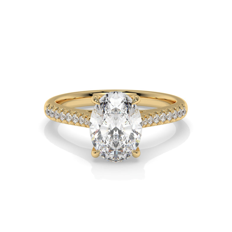 14K Yellow Gold - Oval