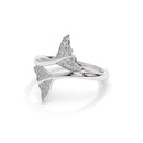 14K White Gold - Double Tail Pavé