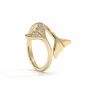 14K Yellow Gold - Single Tail Pavé