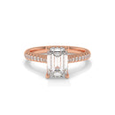 14K Rose Gold - Emerald