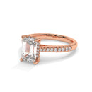 14K Rose Gold - Emerald