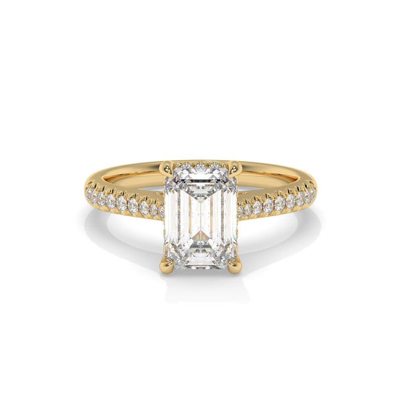14K Yellow Gold - Emerald