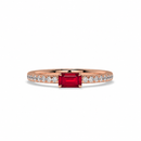 14K Rose Gold - Ruby