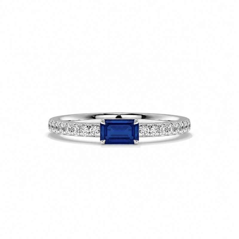 14K White Gold - Sapphire