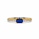 14K Yellow Gold - Sapphire
