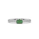 14K White Gold - Emerald