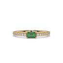 14K Yellow Gold - Emerald
