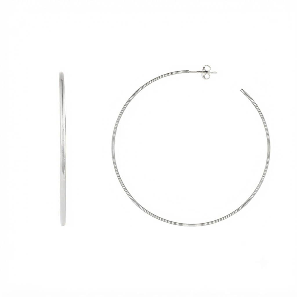 14K White Gold - Oversized