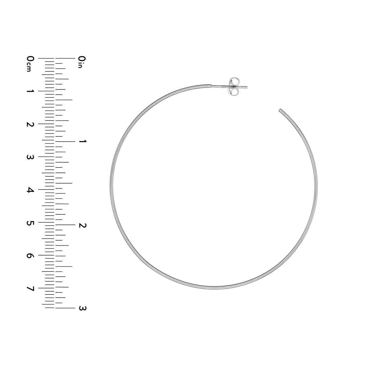 14K White Gold - Oversized