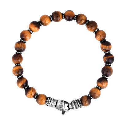 Men's Tiger's Eye Bead Bracelet