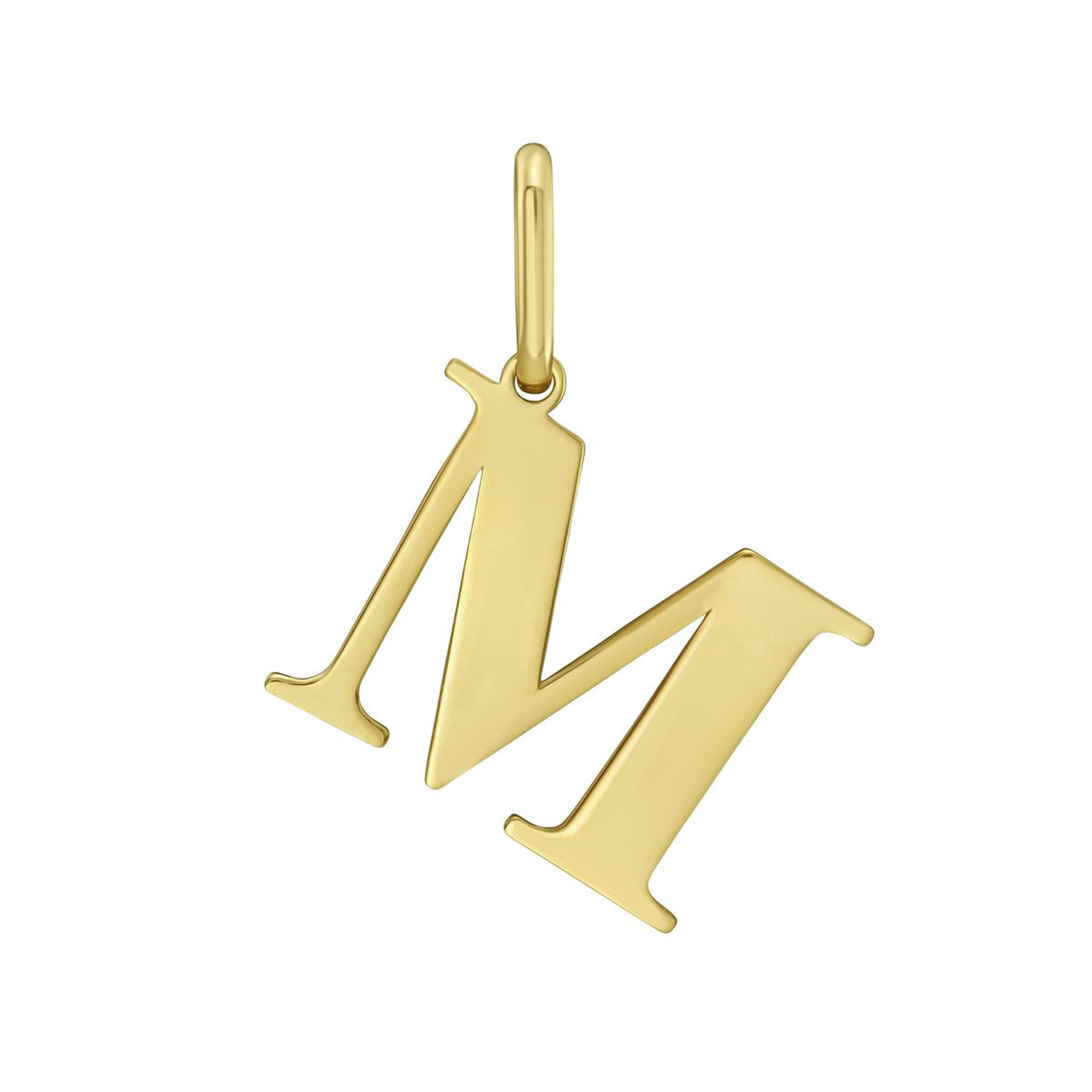 14K Yellow Gold - M