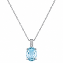 14K White Gold - Aquamarine
