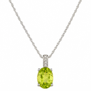 14K White Gold - Peridot