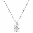14K White Gold - White Topaz