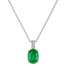 14K White Gold - Emerald
