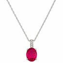 14K White Gold - Ruby