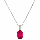 14K White Gold - Ruby