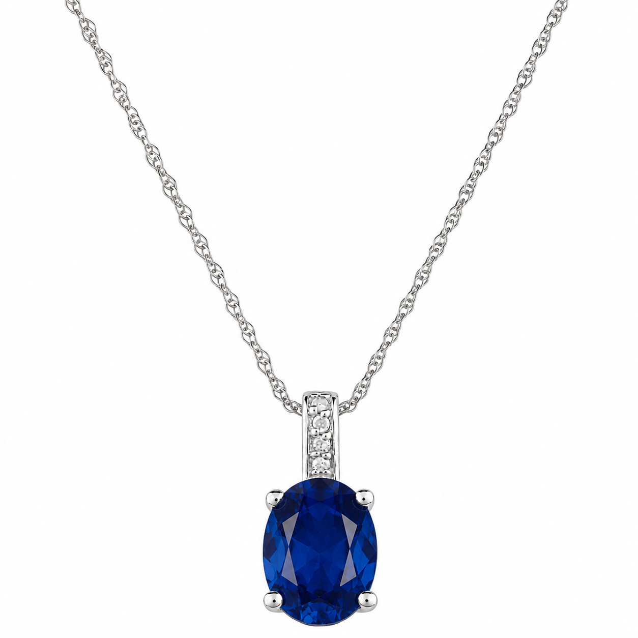 14K White Gold - Sapphire