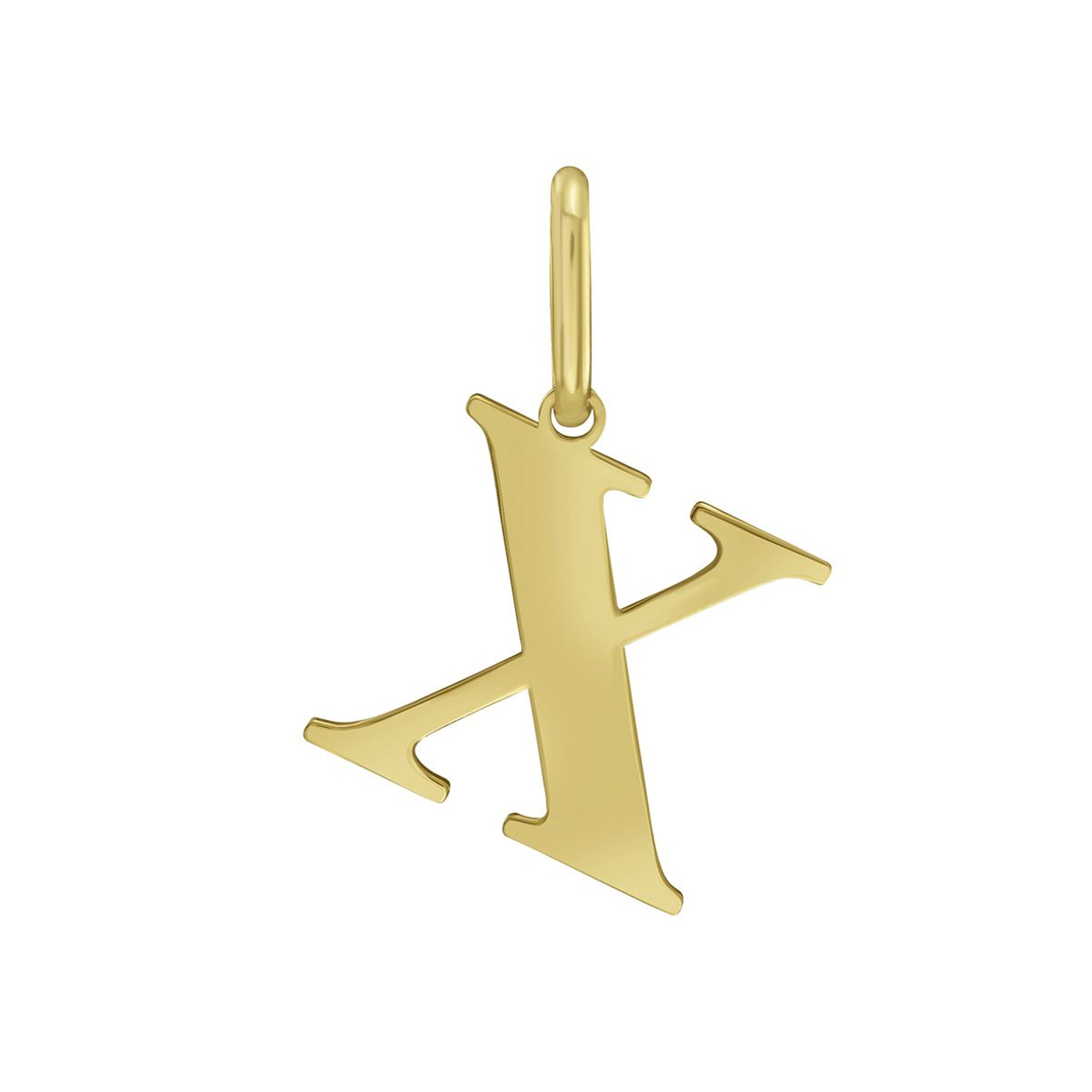 14K Yellow Gold - X