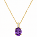 14K Yellow Gold - Amethyst