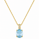 14K Yellow Gold - Aquamarine