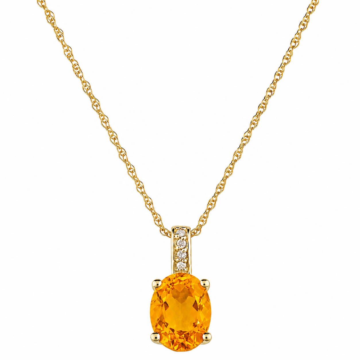 14K Yellow Gold - Citrine