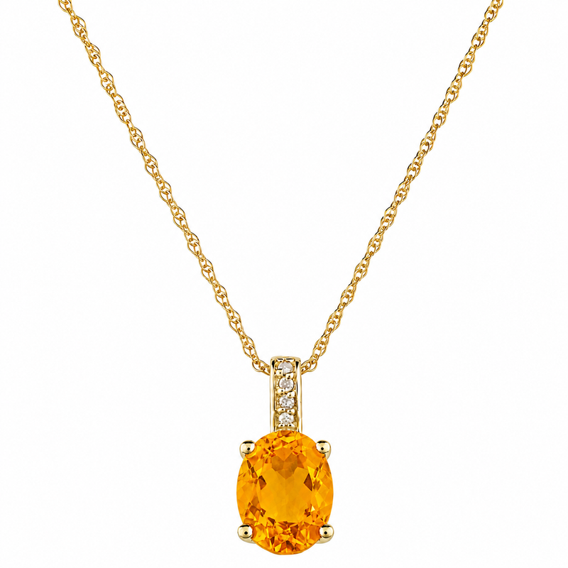 14K Yellow Gold - Citrine