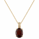 14K Yellow Gold - Garnet